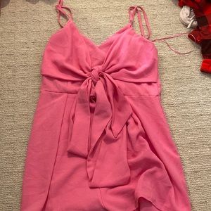 Pink bow romper